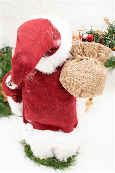 Luxury Full Noel Baba Santa Claus Yılbaşı Süsü 32cm