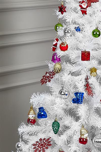 Luxury Series 180 CM Beyaz Yılbaşı Çam Ağacı Demir Ayaklı