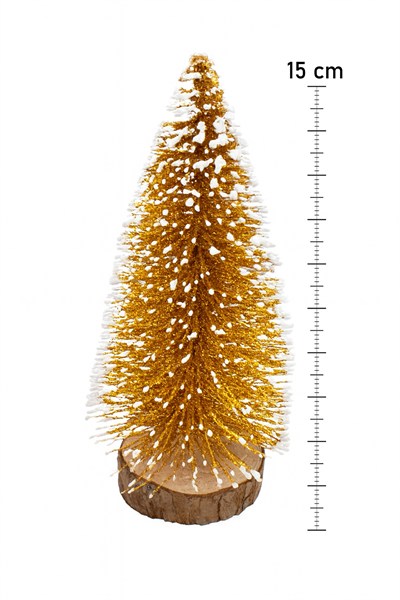Mini Gold Çam Ağacı 15 CM Yılbaşı Süsü