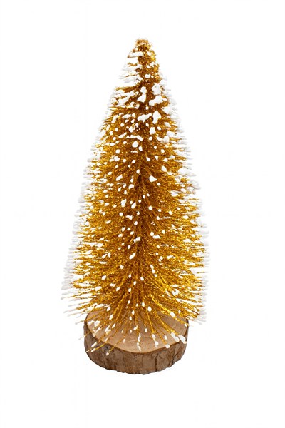 Mini Gold Çam Ağacı 15 CM Yılbaşı Süsü