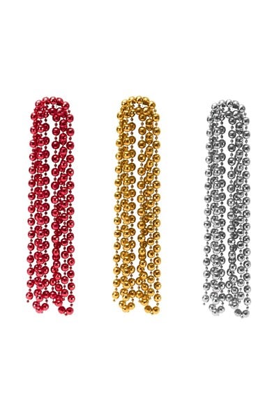 Premium 5 metre 6mm Yılbaşı Zincir Süs Kırmızı