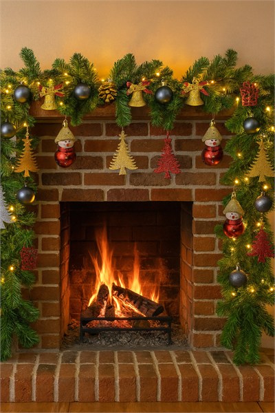 Premium 82 Parça Garland Handmade Yılbaşı Dekorasyon Seti (2.7m Garland+Kozalak+Top+Led Işık+Süs)