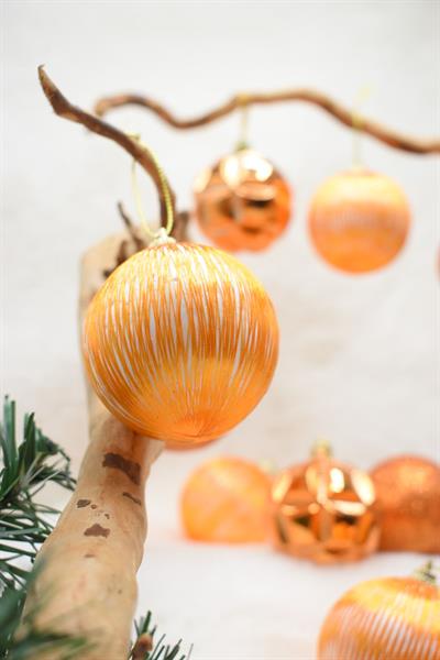 Premium Collection 24lü Luxury Turuncu Yılbaşı Süs Seti 6 cm