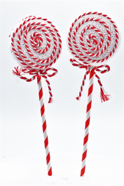 Premium Collection 2li Lolipop Süs Dekoratif Yılbaşı Süsü 27 Cm