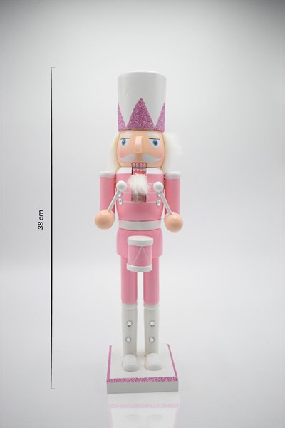 Premium Collection 38 cm Pink Series Dekoratif Kurşun Asker Yılbaşı Süs