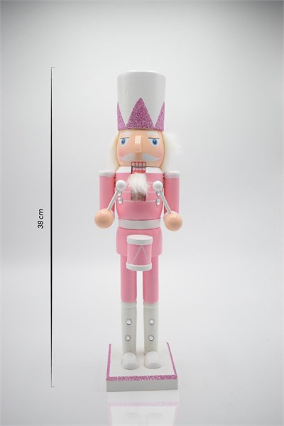 Premium Collection 38 cm Pink Series Dekoratif Kurşun Asker Yılbaşı Süs