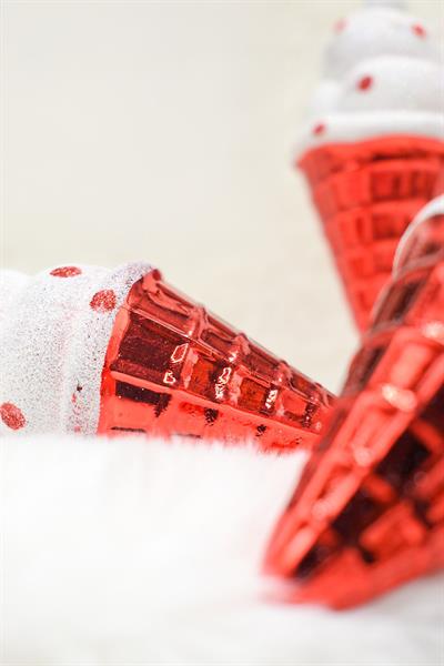 Premium Collection 3lü Dondurma Yılbaşı Süs 10*4 cm