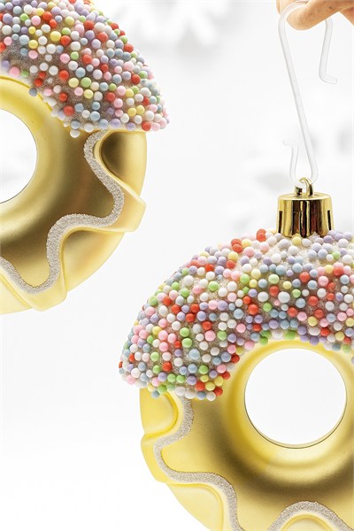 Premium Collection 3lü Donut Yılbaşı Süs 8 cm