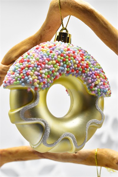 Premium Collection 3lü Donut Yılbaşı Süs 8 cm
