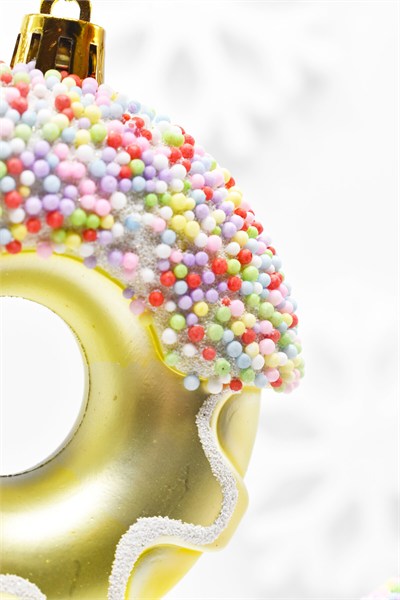 Premium Collection 3lü Donut Yılbaşı Süs 8 cm