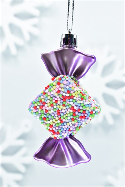 Premium Collection 4lü Pembe Şeker Süs Yılbaşı Süsü