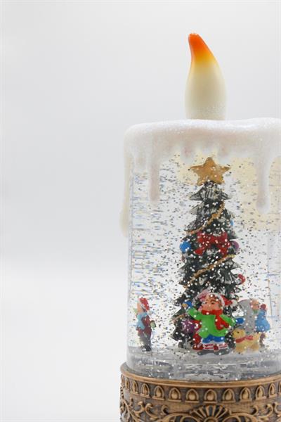 Premium Collection Dekoratif Işıklı Yılbaşı Süs Mum 24 cm
