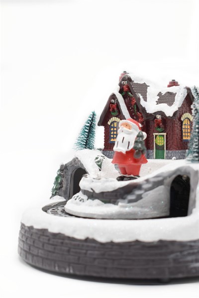 Premium Collection Dekoratif Işıklı Yılbaşı Süs Tren-Noel Baba