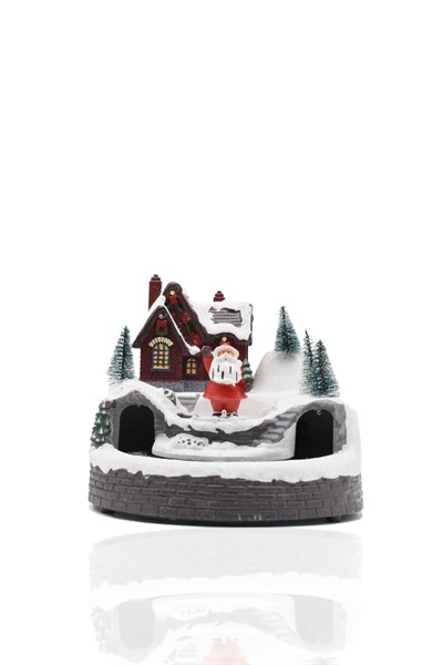 Premium Collection Dekoratif Işıklı Yılbaşı Süs Tren-Noel Baba