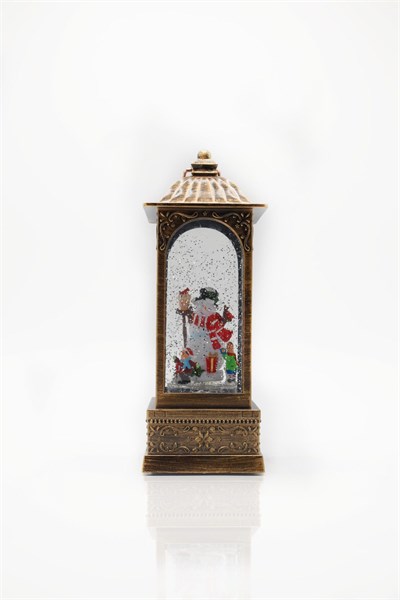 Premium Collection Dekoratif Işıklı Yılbaşı Süs Kare Kar Küresi
