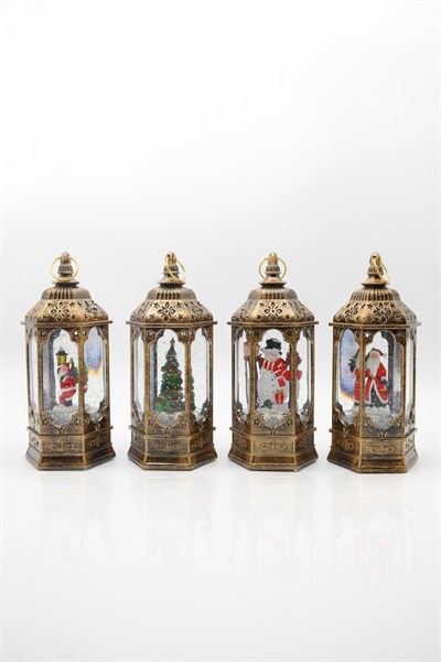 Premium Collection Dekoratif Işıklı Yılbaşı Süs Fener 24 cm