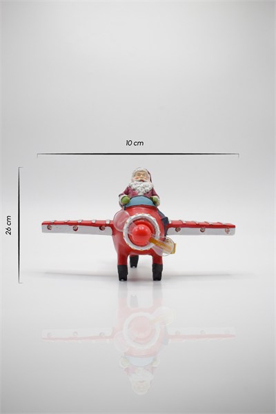 Premium Collection Dekoratif Işıklı Yılbaşı Uçak Süs 26*10 cm