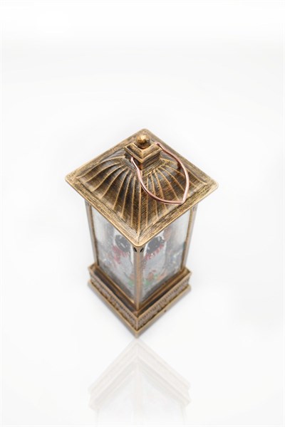 Premium Collection Dekoratif Işıklı Yılbaşı Süs Kare Kar Küresi