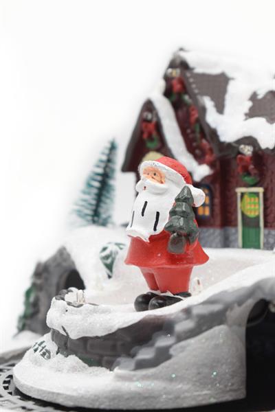 Premium Collection Dekoratif Işıklı Yılbaşı Süs Tren-Noel Baba