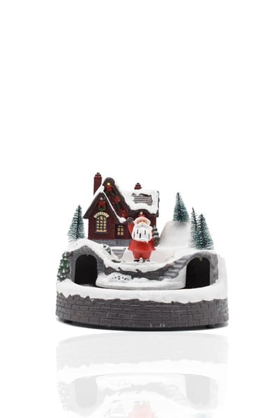 Premium Collection Dekoratif Işıklı Yılbaşı Süs Tren-Noel Baba