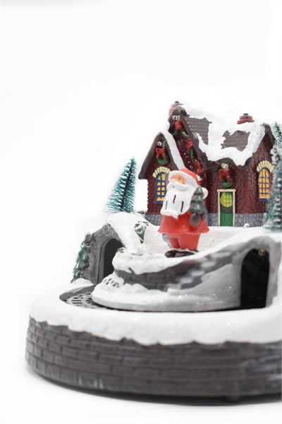 Premium Collection Dekoratif Işıklı Yılbaşı Süs Tren-Noel Baba