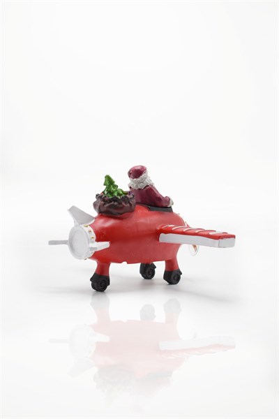 Premium Collection Dekoratif Işıklı Yılbaşı Uçak Süs 26*10 cm