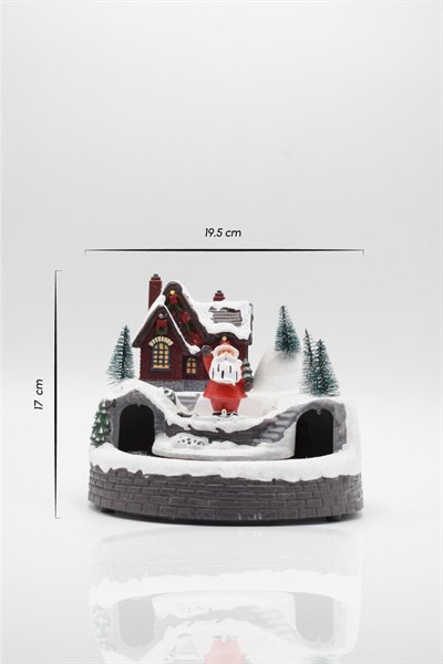 Premium Collection Dekoratif Işıklı Yılbaşı Süs Tren-Noel Baba