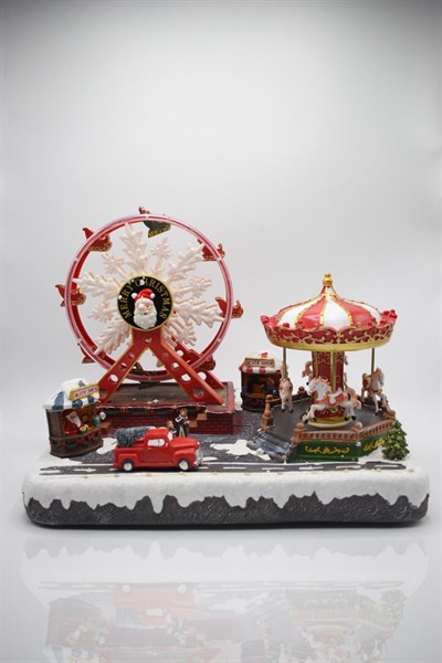 Premium Collection Dekoratif Lunapark Temalı Yılbaşı Süs 38*28 cm