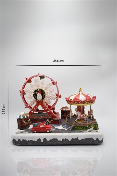 Premium Collection Dekoratif Lunapark Temalı Yılbaşı Süs 38*28 cm