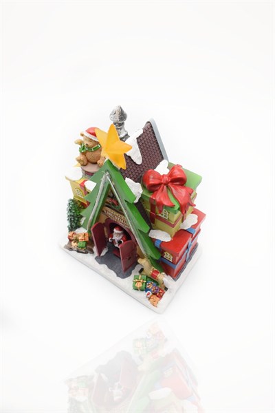 Premium Collection Dekoratif Santas Christmas Hediye Dükkanı Yılbaşı Süs 24*22 cm