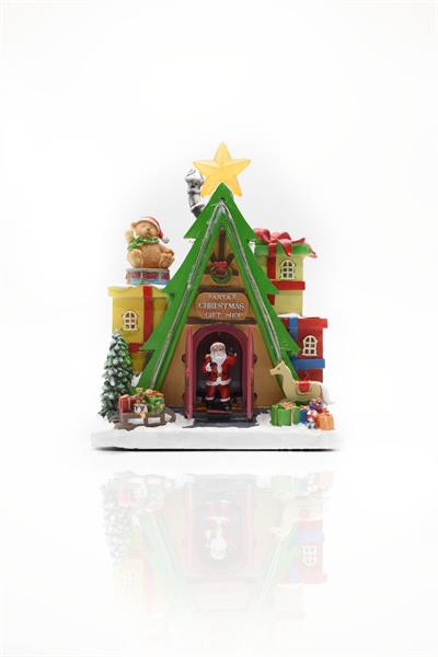 Premium Collection Dekoratif Santas Christmas Hediye Dükkanı Yılbaşı Süs 24*22 cm