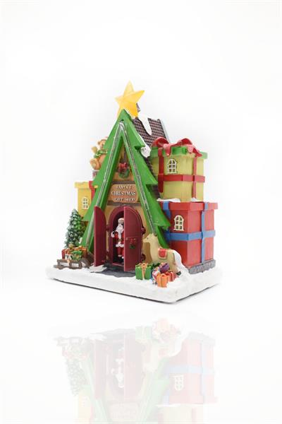 Premium Collection Dekoratif Santas Christmas Hediye Dükkanı Yılbaşı Süs 24*22 cm