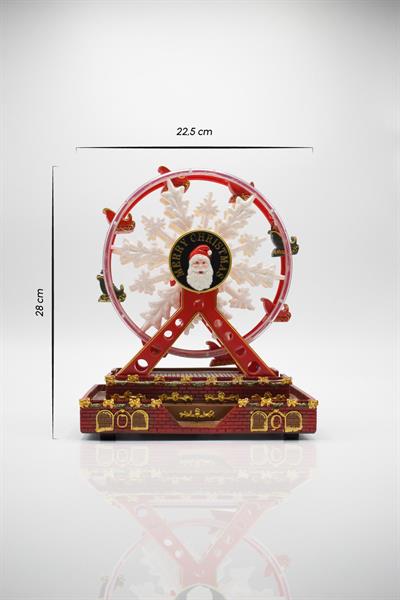 Premium Collection Dekoratif Yılbaşı Süs Müzikli Işıklı Dönme Dolap