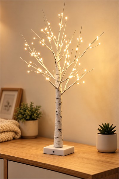 Premium Collection Fiora Led Işıklı Dekoratif Ağaç 60 cm