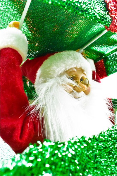 Premium Collection Müzikli Noel Babalı Hediye Kutusu Yılbaşı Dekoratif Süs