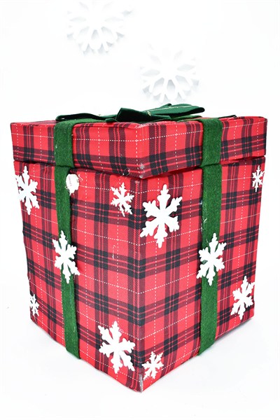 Premium Collection Müzikli Noel Babalı Hediye Kutusu Yılbaşı Dekoratif Süs