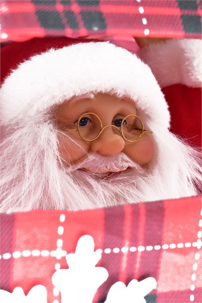 Premium Collection Müzikli Noel Babalı Hediye Kutusu Yılbaşı Dekoratif Süs
