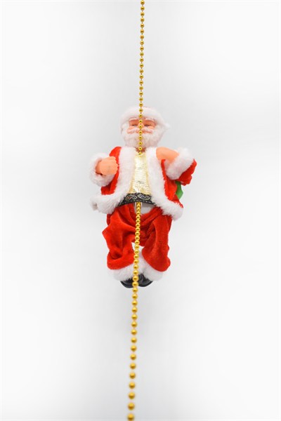 Premium Collection Tırmanan Pilli Müzikli Noel Baba Yılbaşı Süs