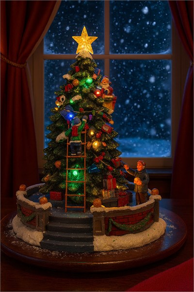 Premium Collection Vinç Yılbaşı Ağacı Noel Baba Dekoratif Yılbaşı Süsü