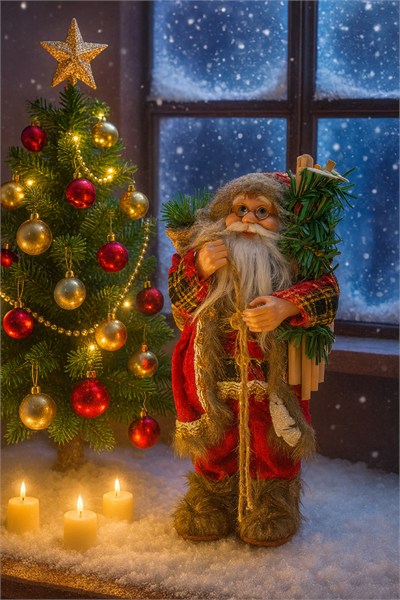 Premium Luxury Noel Baba Santa 30 Cm Yılbaşı Dekoratif Süs Model1