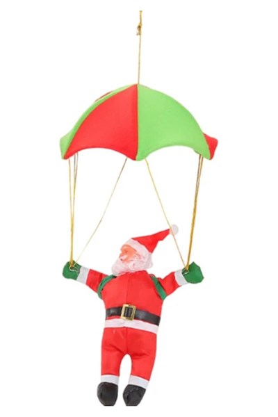 Premium Parşütlü Noel Baba Yılbaşı Süs 68 cm
