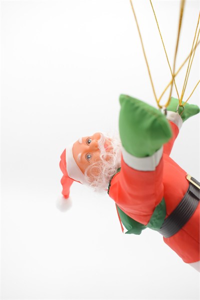 Premium Parşütlü Noel Baba Yılbaşı Süs 68 cm