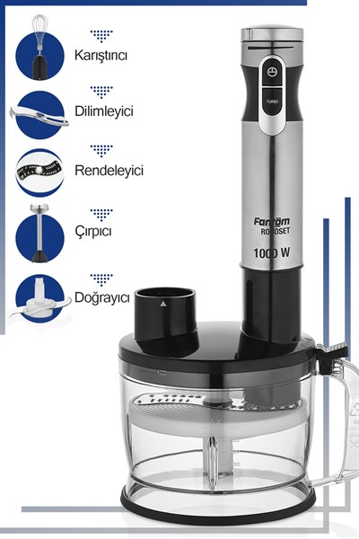 Roboset Bl 1000 Mutfak Robotu Blender Set Smoothie Blender Patates Püre Aparatı