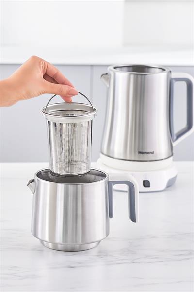 Royaltea Elegant 1775h Konuşan Çay Makinesi Inox Beyaz