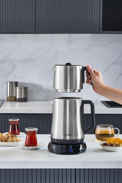 Royaltea Elegant 1775h Konuşan Çay Makinesi Inox Siyah
