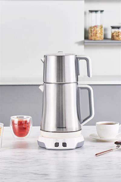 Royaltea Elegant 1775h Konuşan Çay Makinesi Inox Beyaz