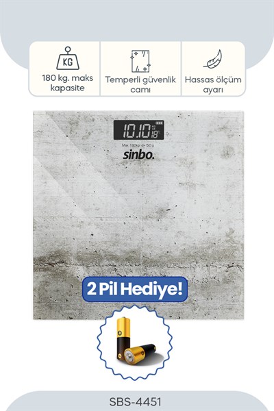 Sinbo SBS-4451 Banyo Baskül (BEYAZ)