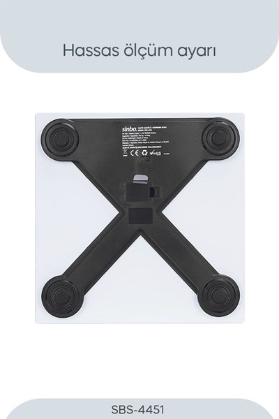 Sinbo Sbs-4451 Dijital Banyo Baskülü - Açık Gri