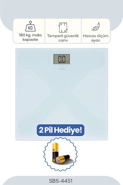 Sinbo Sbs-4451 Dijital Banyo Baskülü - Açık Gri