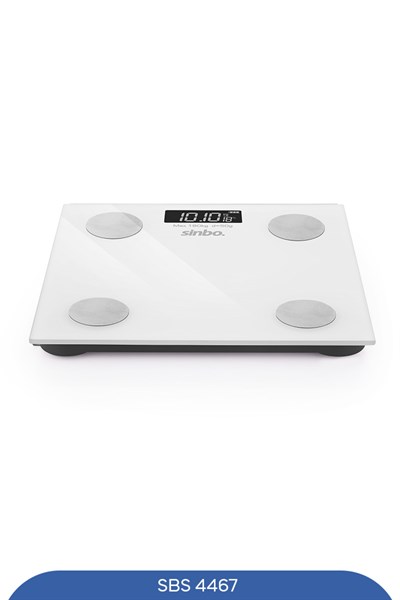 Sinbo Sbs-4467 Bluetooth Dijital Yağ Su Kas Vücut Kitle Endeksi Kilo Ölçer Tartı Baskül - 28 Cm